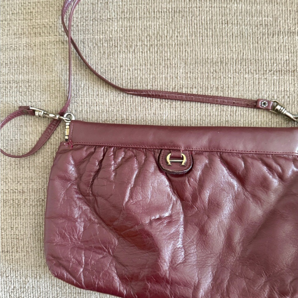 Etienne Aigner Vintage‎ Leather Shoulder Bag Oxblood - Picture 9 of 11